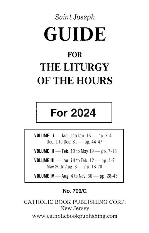 2024 Saint Joseph Guide For The Liturgy Of The Hours (Large Type)
