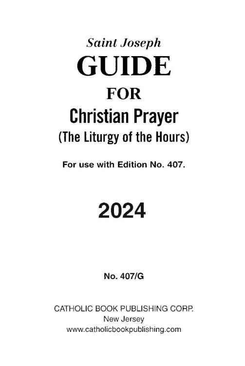 2024 Saint Joseph Guide For Christian Prayer (Large Type)