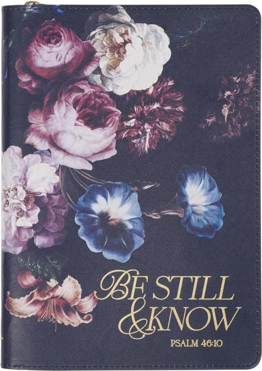 Be Still And Know Journal With Zipper Closure