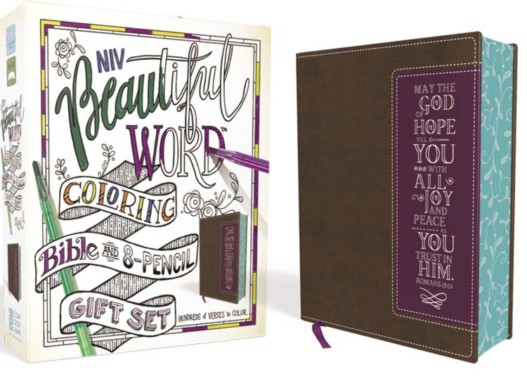 Beautiful Word Coloring Bible And 8 Pencil Gift Set