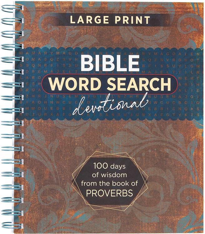 Bible Word Search Devotional Proverbs (Large Type)