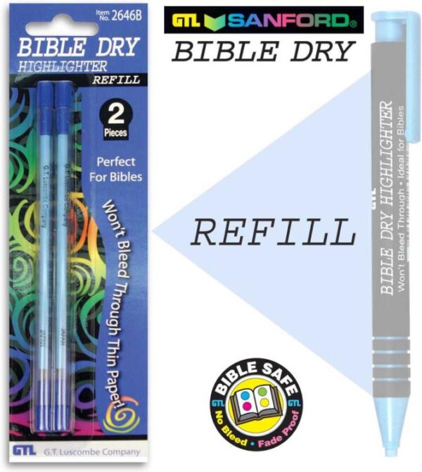 Bible Dry Highlighter Pencil Refill 2pack