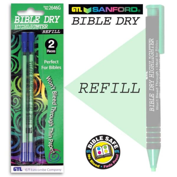 Bible Dry Highlighter Pencil Refill 2pack