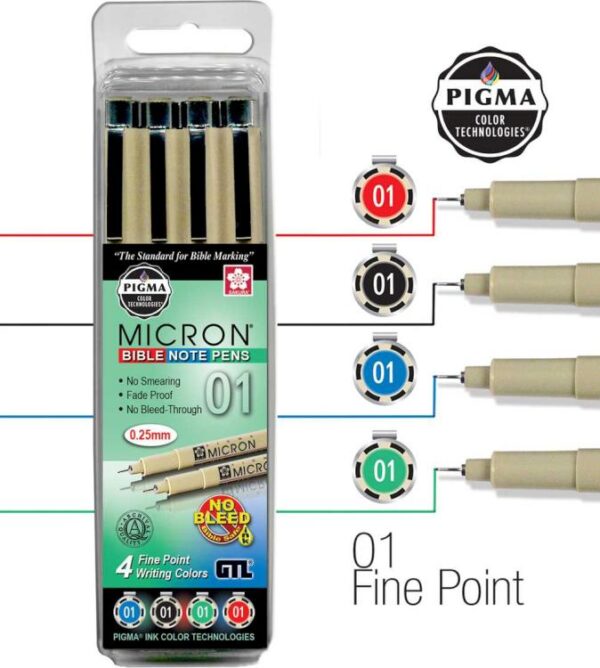 PIGMA Micron 01 Bible Note Pens