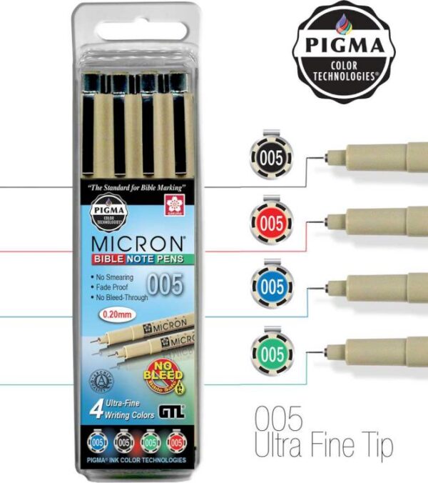 PIGMA Micron 005 Bible Note Pens