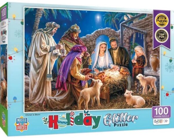 Christ Is Born 100 Piece Glitter (Puzzle)