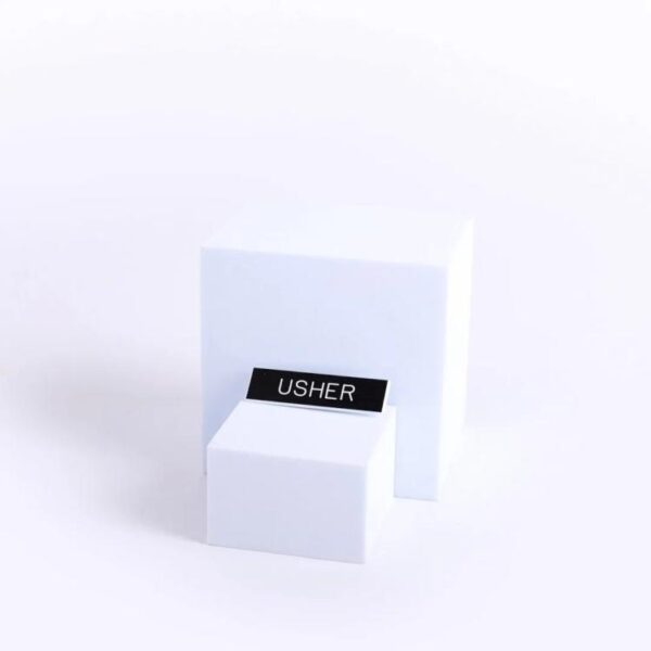 Usher Engraved Plastic Badge