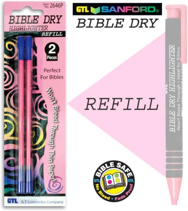 Bible Dry Highlighter Pencil Refill 2pack