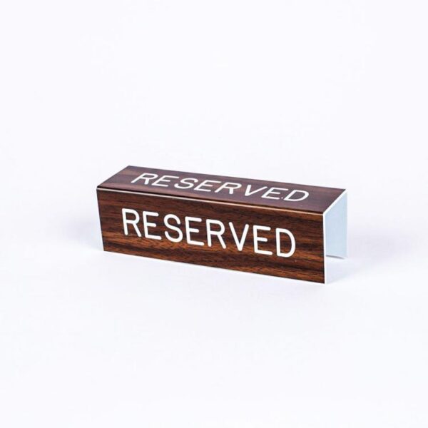 Reserved Three Sided Pew Sign